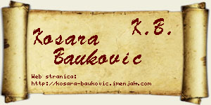 Kosara Bauković vizit kartica